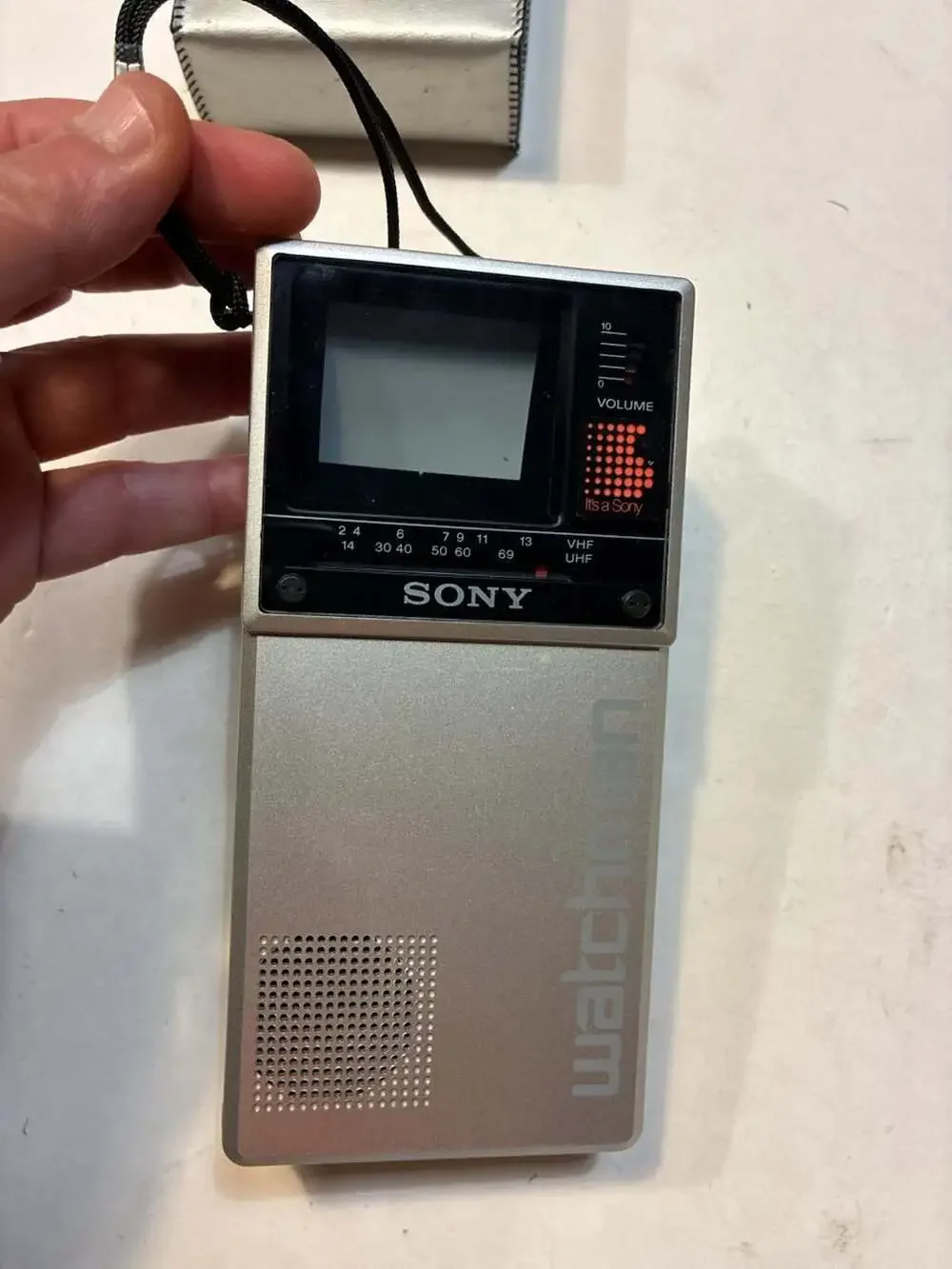 Not tested Vintage Sony Watchman FD-20A Portable B&W Television with Original Ca